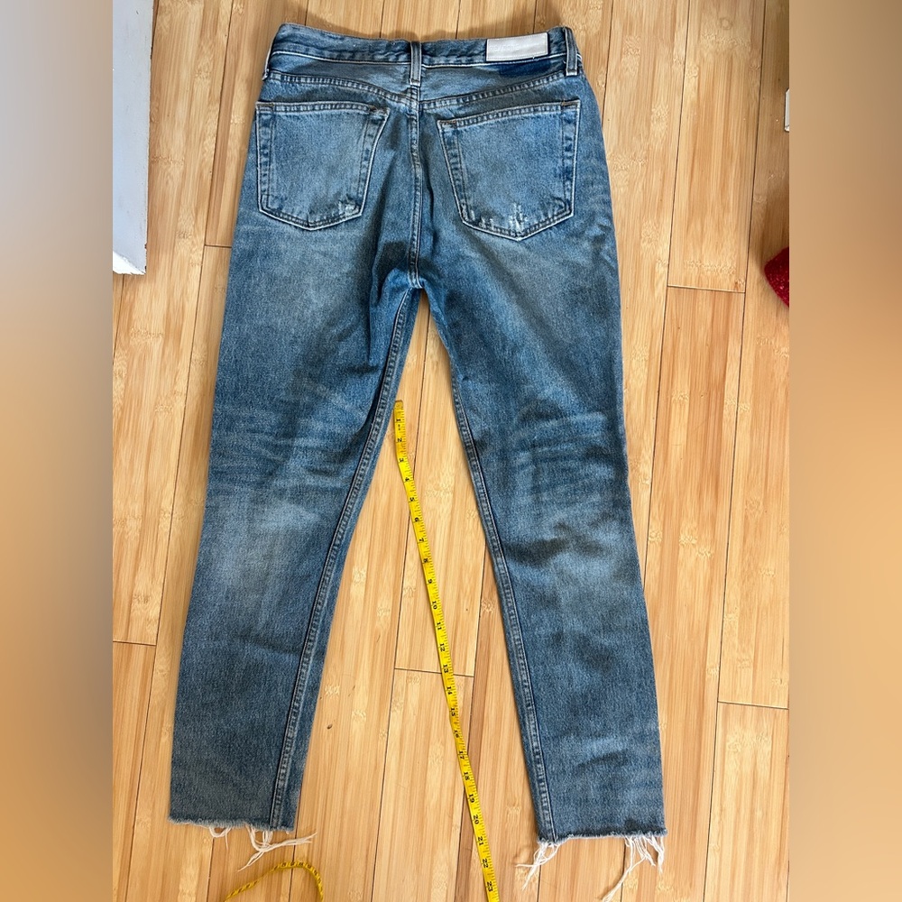 Re/Done Blue Denim Distressed Jeans